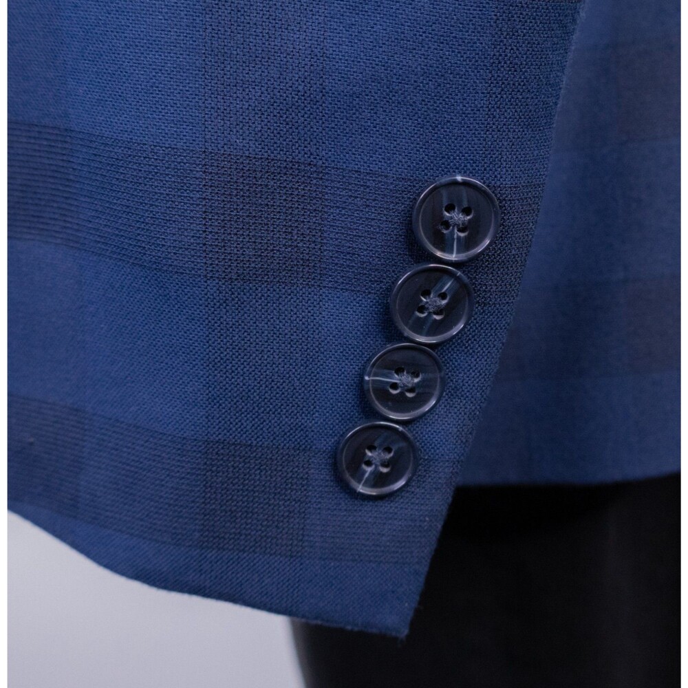 Nick Graham Stretch Modern Cut Blazer Sport Coat Sz 42R Poly Blend Two Button - Picture 7 of 15